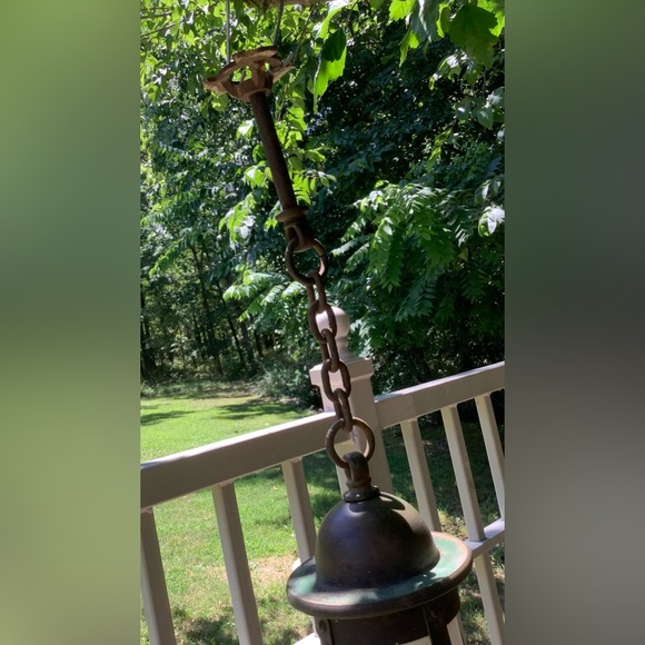 Antique Vintage Metal Lantern - Picture 8 of 9